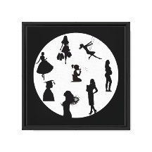 Silhuetas de Contos de Fadas Arte de Parede Lua –