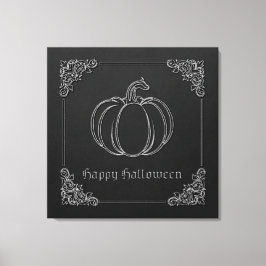 Impressão Em Tela Silver Pumpkin Halloween