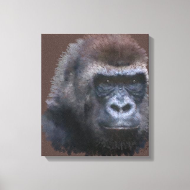 Impressão Em Tela Silverback Gorilla (Frente)
