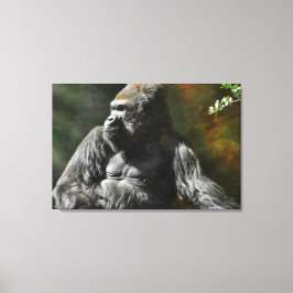 IMPRESSÃO EM TELA SILVERBACK GORILLA LEADER