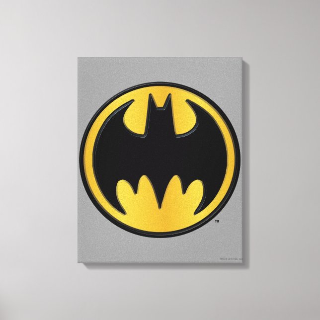Impressão Em Tela Símbolo Batman | Logotipo clássico (Frente)
