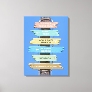 Impressão Em Tela Símbolo Colorido Rustic Beach Personalizado