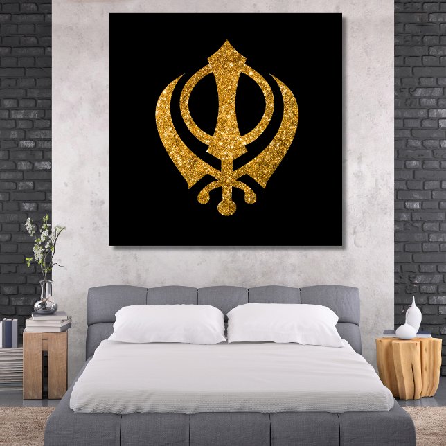 Impressão Em Tela Símbolo de Gliteria Sikh Khanda (Criador carregado)