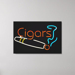 Impressão Em Tela Símbolo de Neon de Cigarros