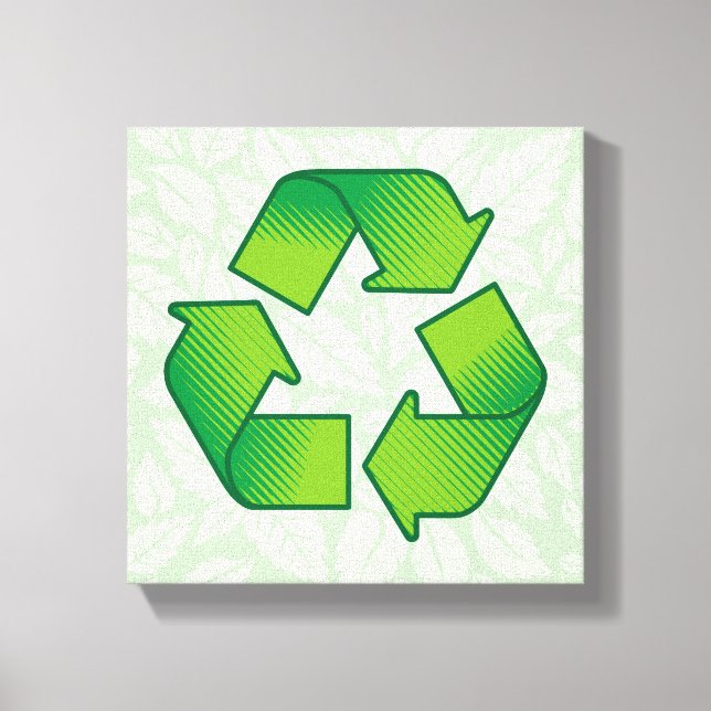 Impressão Em Tela Símbolo de Reciclagem (Frente)