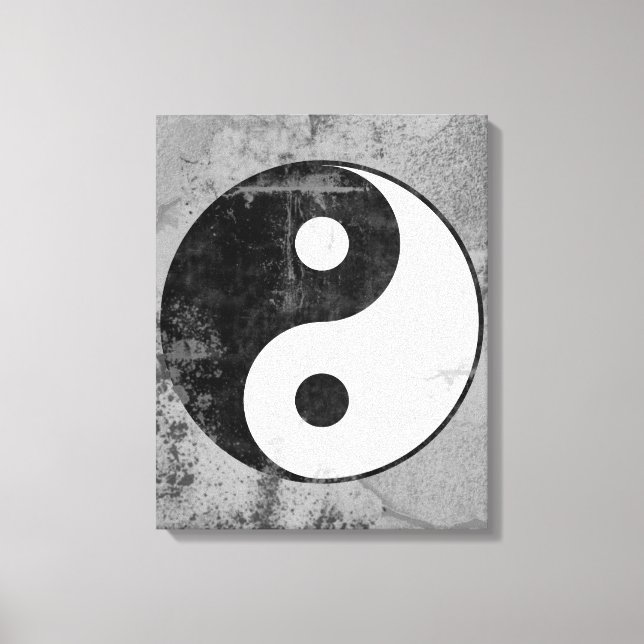 Impressão Em Tela Símbolo de Yin Yang, com dificuldades (Frente)