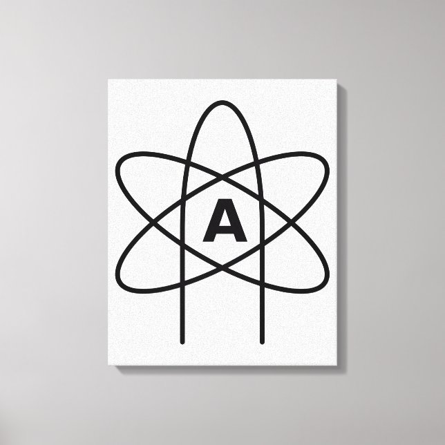 Impressão Em Tela Símbolo do ateísmo (Atom Emblem) (Frente)