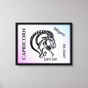 Impressão Em Tela Símbolo e símbolo do Capricórnio Zodiac