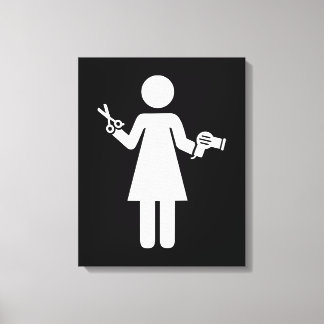 Impressão Em Tela Símbolo Hairdresser