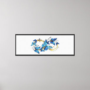 Impressão Em Tela Símbolo infinito de borboletas azuis Morpho