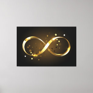 Impressão Em Tela Símbolo Infinity do ouro