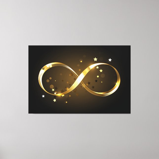 Impressão Em Tela Símbolo Infinity do ouro (Frente)