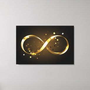 Impressão Em Tela Símbolo Infinity do ouro