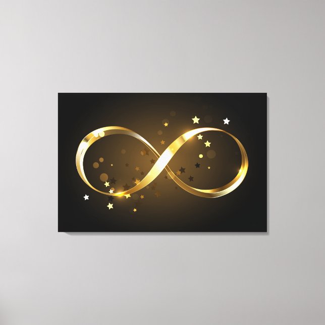 Impressão Em Tela Símbolo Infinity do ouro (Frente)