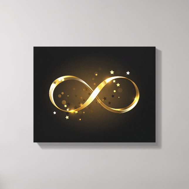 Impressão Em Tela Símbolo Infinity do ouro (Frente)