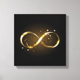 Impressão Em Tela Símbolo Infinity do ouro