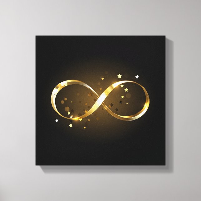 Impressão Em Tela Símbolo Infinity do ouro (Frente)