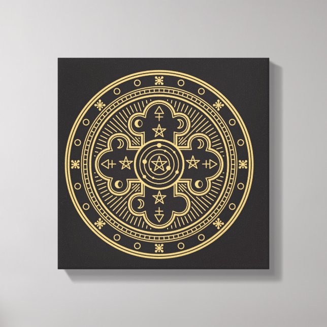 Impressão Em Tela Símbolo Wiccan (Frente)