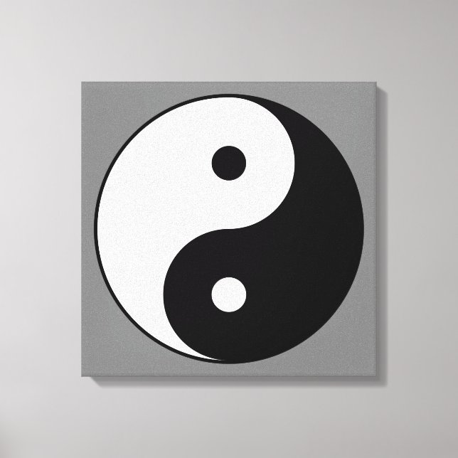 Impressão Em Tela Símbolo Yin e Yang (Taoist Taijitu Chinês) (Frente)