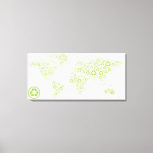 Impressão Em Tela Símbolos do reciclar usados para criar o planeta