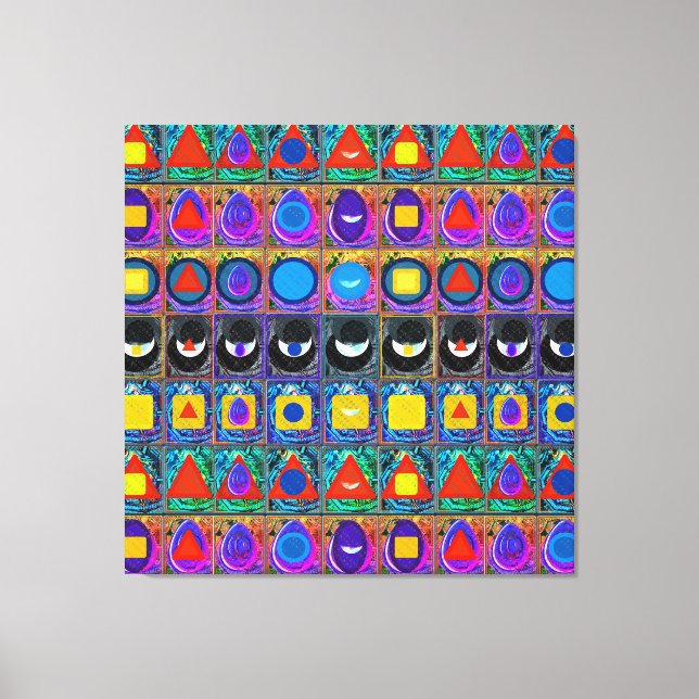 Impressão Em Tela Símbolos Elementares Meditação de Padrões Tattva (Frente)