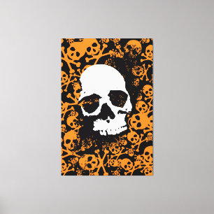 Impressão Em Tela Simetria de Eerie: Uma Matriz Vibrante de Humanos 