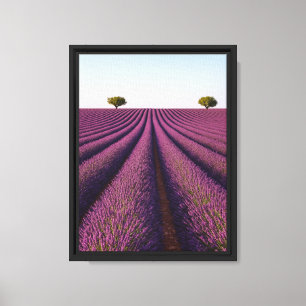 Impressão Em Tela Simetria do Caminho do Campo de lavanda