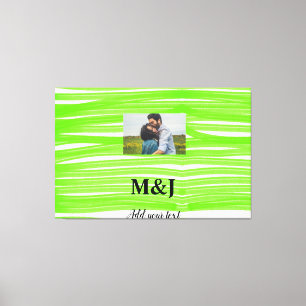 Impressão Em Tela simples minimal adicione sua foto monograma água