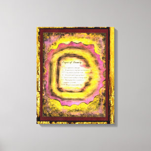 Impressão Em Tela Sinais de beleza