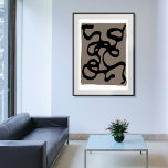Impressão Em Tela Sinais distantes: Abstrato preto e Cinza<br><div class="desc">Abstrato Impressão com Esquema de Cores Achromático</div>
