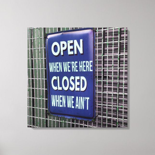 Impressão Em Tela Sinal Aberto Engraçado, Sinal Fechado Engraçado (Frente)