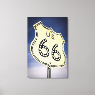 Impressão Em Tela Sinal da rota 66 da estrada