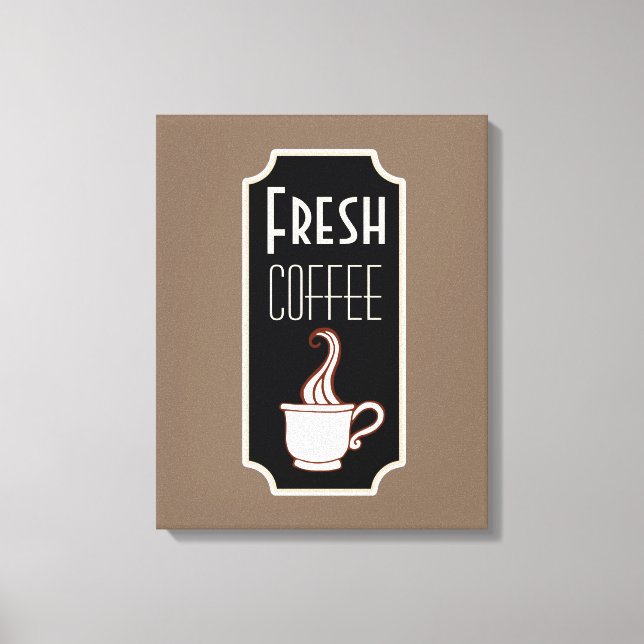 Impressão Em Tela Sinal de Arte de Compro de Café Retroativo (Frente)