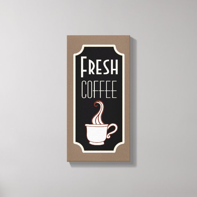 Impressão Em Tela Sinal de Arte de Compro de Café Retroativo (Frente)