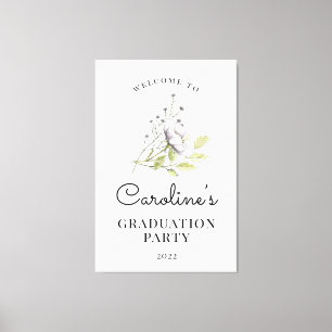 Impressão Em Tela Sinal de boas-vindas à graduação em flor selvag