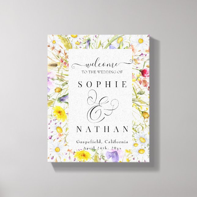 Impressão Em Tela Sinal de boas-vindas do primavera Summer Wildflowe (Frente)