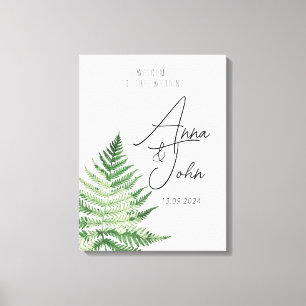 Impressão Em Tela Sinal de Casamento de Fern Verde Minimalista