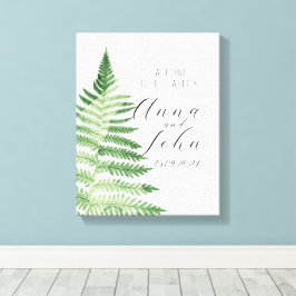 Impressão Em Tela Sinal de Casamento de Fern Verde Minimalista