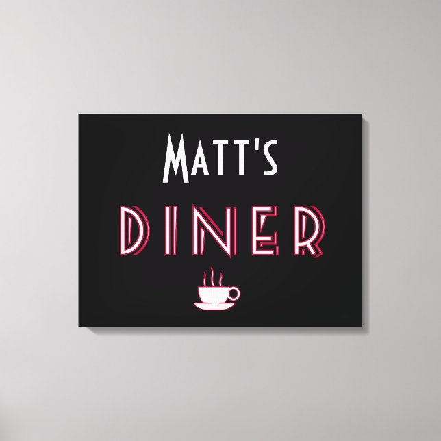 Impressão Em Tela Sinal de Diner de Arte Deco do Matt (Frente)