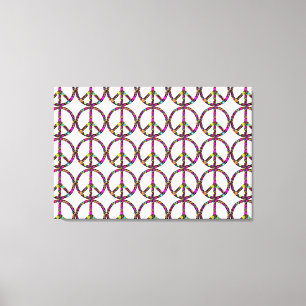 IMPRESSÃO EM TELA SINAL DE PAZ FLORAL DE GROOVY