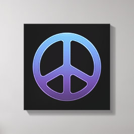 Impressão Em Tela Sinal de Paz Roxo