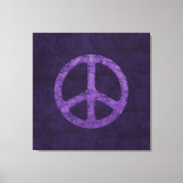 Impressão Em Tela Sinal de Paz Roxo Distante