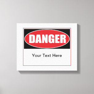 Impressão Em Tela Sinal de perigo personalizável