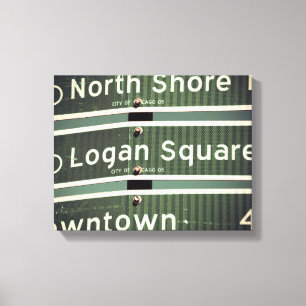 Impressão Em Tela Sinal de rua de Chicago
