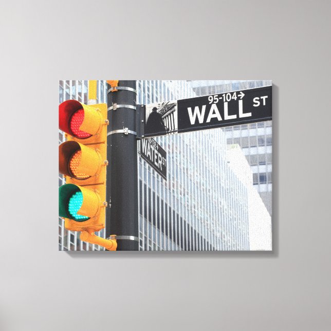 Impressão Em Tela Sinal de semáforo e Wall Street (Frente)