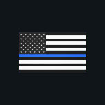 Impressão Em Tela Sinalizador Americano Thin Blue Line<br><div class="desc">A linha azul fina é um símbolo usado pela polícia.</div>