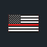 Impressão Em Tela Sinalizador Americano Thin Red Line<br><div class="desc">A linha vermelha fina é um símbolo usado por bombeiros.</div>