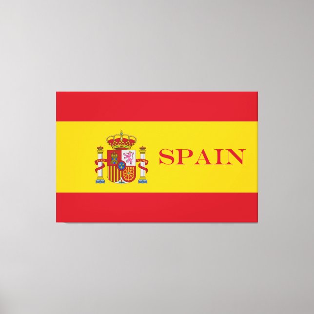 Impressão Em Tela Sinalizador de espanha - Bandera de Espana (Frente)