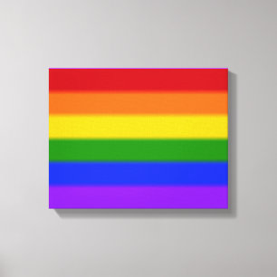 Impressão Em Tela Sinalizador de Orgulho gay de queda