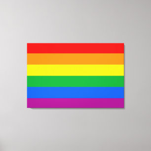 Impressão Em Tela Sinalizador de Orgulho gay tradicional